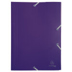 Exacompta chemise � �lastique 3 rabats polypropyl�ne 4 / 10e opaque eco - a4 - violet