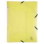 Exacompta chemise  lastiques 3 rabats polypropylne chromaline pastel - a4 - jaune
