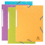 Exacompta chemise � �lastique 3 rabats polypropyl�ne recycl� pop'n co - couleurs assorties