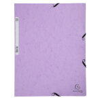 Exacompta chemise  lastiques carte lustre 400g / m2 aquarel - a4 - mauve