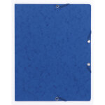 Exacompta chemise à élastique sans rabat carte lustrée 350gm2 - a4 - bleu Exacompta chemise à élastique sans rabat carte lustrée 350gm2 - a4 - bleu