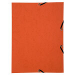 Exacompta chemise  lastique sans rabat carte lustre 350gm2 - a4 - orange