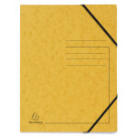 Exacompta chemise  lastique sans rabats carte lustre 355gm2 - a4 - jaune