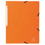 Exacompta chemise  lastique sans rabat carte lustre 355gm2 - a4 - orange