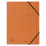 Exacompta chemise  lastique sans rabats carte lustre 355gm2 - a4 - orange