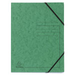 Exacompta chemise  lastique sans rabats carte lustre 355gm2 - a4 - vert