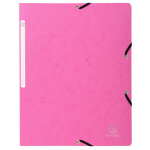 Exacompta chemise  lastique sans rabat carte lustre 400gm2 - a4 - rose
