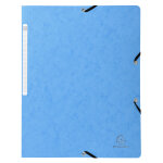 Exacompta chemise  lastique sans rabat carte lustre 400gm2 - a4 - turquoise