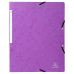 Exacompta chemise � �lastique sans rabat carte lustr�e 400gm2 - a4 - violet