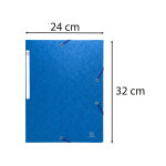 Exacompta chemise  lastiques sans rabat - carte lustre gaufre scotten 600g / m2 - a4 - couleurs assorties ...