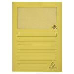 Exacompta chemises � fen�tre forever� 80�feuilles�a4 130�g / m� en carte recycl� jaune - lot de 25