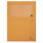 Exacompta chemises � fen�tre forever� 80�feuilles�a4 130�g / m� en carte recycl� orange - lot de 25