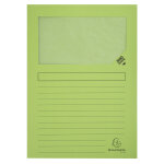 Exacompta chemises � fen�tre forever� 80�feuilles�a4 130�g / m� en carte recycl� vert clair - lot de ...