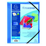 Exacompta chemise kreacover  3rabats et  fermeture lastique, formata4, 200feuilles, couverture ...
