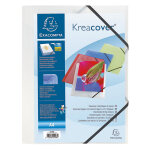 Exacompta chemise kreacover� a4 � 3�rabats et � fermeture �lastique - couverture polypro personnalisable ...