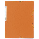 Exacompta chemise nature future� 3�rabats � �lastique 250�feuilles a4 24�x�32�cm en carte orange