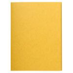 Exacompta chemise simple sans lastique avec 3 rabats carte lustre 400gm2 - a4 - jaune