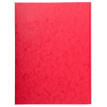 Exacompta chemise simple sans �lastique avec 3 rabats carte lustr�e 400gm2 - a4 - rouge