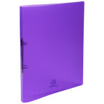 Exacompta classeur 2 anneaux 15 mm polypropylne crystal colours - a4 - violet