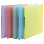 Exacompta classeur 2 anneaux 15mm polypropylne chromaline pastel - couleurs assorties