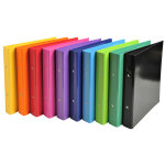 Exacompta classeur 2 anneaux 25mm iderama a5 - couleurs assorties