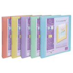 Exacompta classeur 2 anneaux 30mm polypropyl�ne kreacover pastel - a4 - couleurs assorties