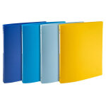 Exacompta classeur 4 anneaux 15mm polypropyl�ne recycl� beeblue - a4 - couleurs assorties