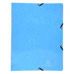 Exacompta classeur � �lastiques 2 anneaux 15mm iderama - a4 - bleu clair
