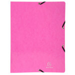 Exacompta classeur � �lastiques 2 anneaux 15mm iderama - a4 - rose