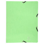 Exacompta classeur � �lastiques 2 anneaux 15mm iderama - a4 - vert anis