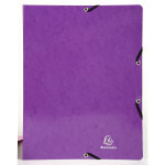 Exacompta classeur � �lastiques 2 anneaux 15mm iderama - a4 - violet