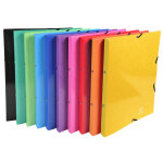 Exacompta classeur � �lastiques 4 anneaux 15mm iderama - a4 - couleurs assorties