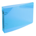 Exacompta classeur pour fiches bristol 125x200 2 anneaux 25mm polypropylène crystal colours - bleu Exacompta classeur pour fiches bristol 125x200 2 anneaux 25mm polypropylène crystal colours - bleu