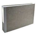 Exacompta classeur  levier a3  l'italienne en carton - dos 7 cm - gris