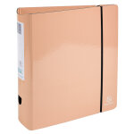 Exacompta classeur � levier aquarel prem'touch - dos arrondi 80mm - a4 - couleurs assorties - corail