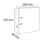 Exacompta classeur à levier rembordé papier dos 80mm forever - a4 - rouge Exacompta classeur à levier rembordé papier dos 80mm forever - a4 - rouge