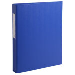 Exacompta classeur rembord� polypropyl�ne 2 anneaux ronds de 25mm sur 3eme de couverture - bleu