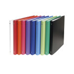 Exacompta classeur rembord� polypropyl�ne 4 anneaux 15mm - a4 - couleurs assorties