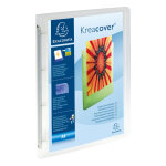 Exacompta classeur souple 4 anneaux 15 mm kreacover personnalisable a4 polypropylne translucide - dos ...