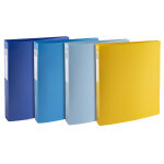 Exacompta classeur souple 4 anneaux 30 mm beeblue a4 polypro recycl - dos 2 cm - assortis
