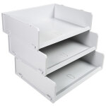 Exacompta corbeille  courrier multitri office - gris lumire
