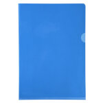 Exacompta etui carton de 100 pochettes coin pvc lisse haute r�sistance 13 / 100e - a4 - bleu