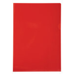Exacompta etui carton de 100 pochettes coin pvc lisse haute r�sistance 13 / 100e - a4 - rouge