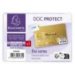 Exacompta etui de protection pour carte bancaire pvc lisse 20 / 100e - cristal Exacompta etui de protection pour carte bancaire pvc lisse 20 / 100e - cristal