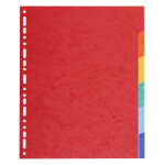 Exacompta intercalaires carte 220g 6 positions - a4 maxi - couleurs assorties