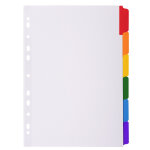 Exacompta intercalaires carte blanche 160g avec onglets couleurs renforcés - 6 positions - a4 - blanc ... Exacompta intercalaires carte blanche 160g avec onglets couleurs renforcés - 6 positions - a4 - blanc ...