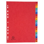 Exacompta intercalaires carte lustrée avec onglets imprimés alphabétiques 20 positions az - a4 - couleurs ... Exacompta intercalaires carte lustrée avec onglets imprimés alphabétiques 20 positions az - a4 - couleurs ...