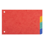 Exacompta intercalaires pour fiches bristol carte lustr�e 225g / m2 4 positions - 100x150mm - couleurs ...