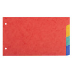 Exacompta intercalaires pour fiches bristol en carte lustr�e 225g / m2 4 positions - 125x200mm - couleurs ...