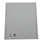 Exacompta intercalaires imprim�s alphab�tiques pp recycl� gris - az 20 positions - a4 maxi - gris